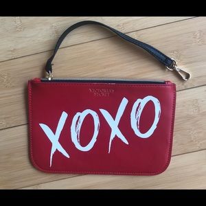 Victoria’s Secret Red XOXO leather wristlet